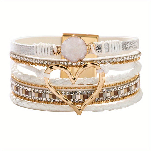 Boho daudzslāņu ādas aproce
