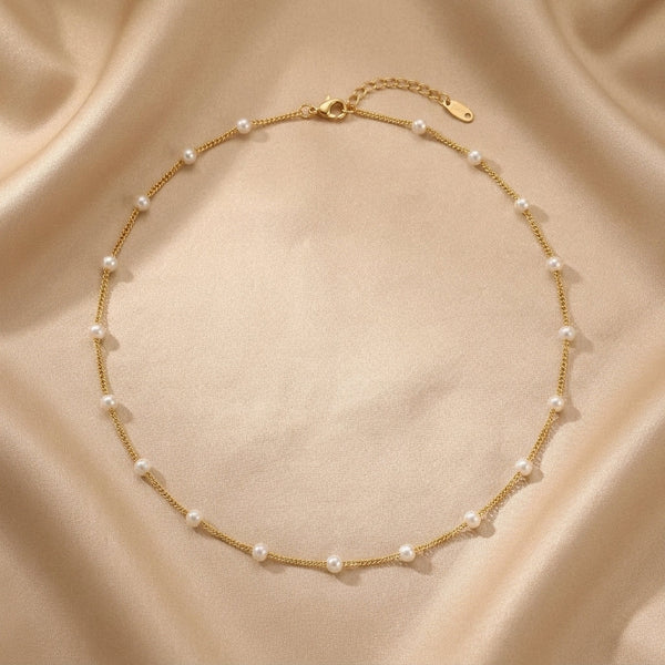 Eleganta maza pērļu kaklarota