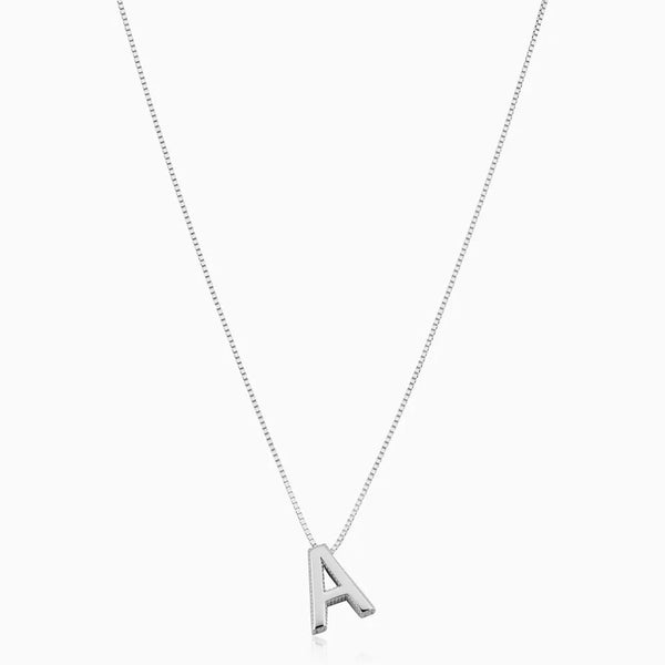 Baltā zelta kaklarota ar iniciāli