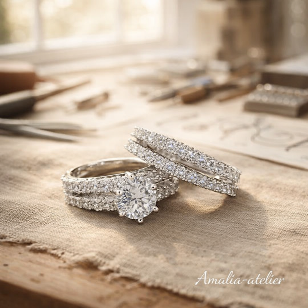 Gredzenu komplekts Eterna – klasisks un elegants