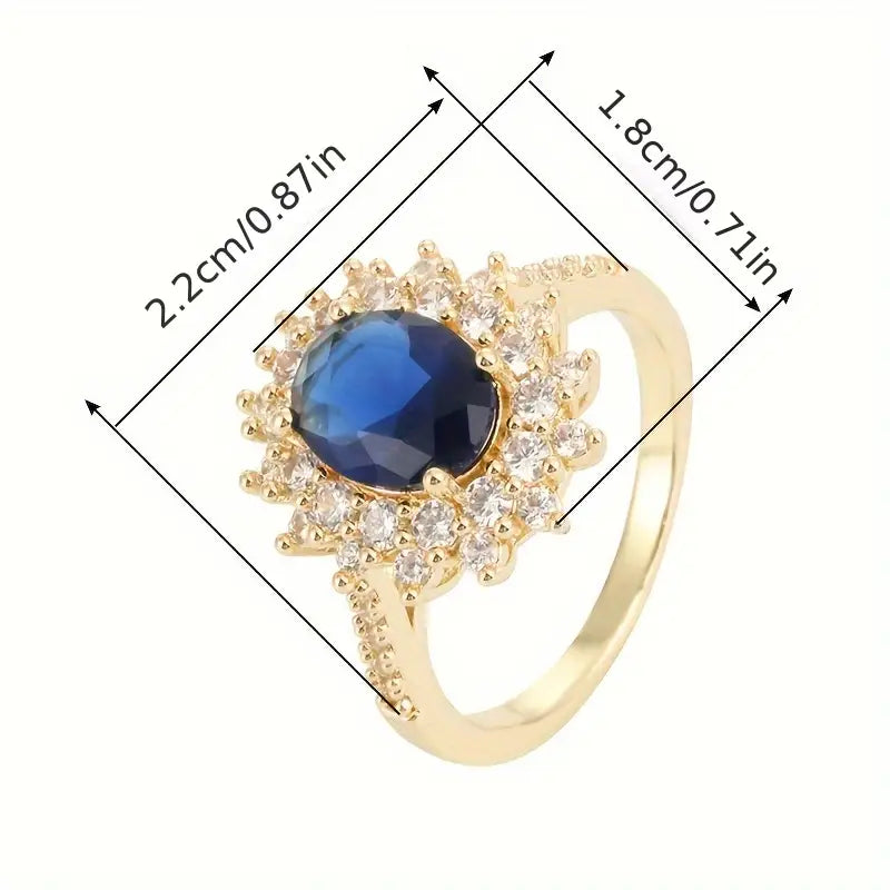 Zelta gredzens Vionne Sapphire