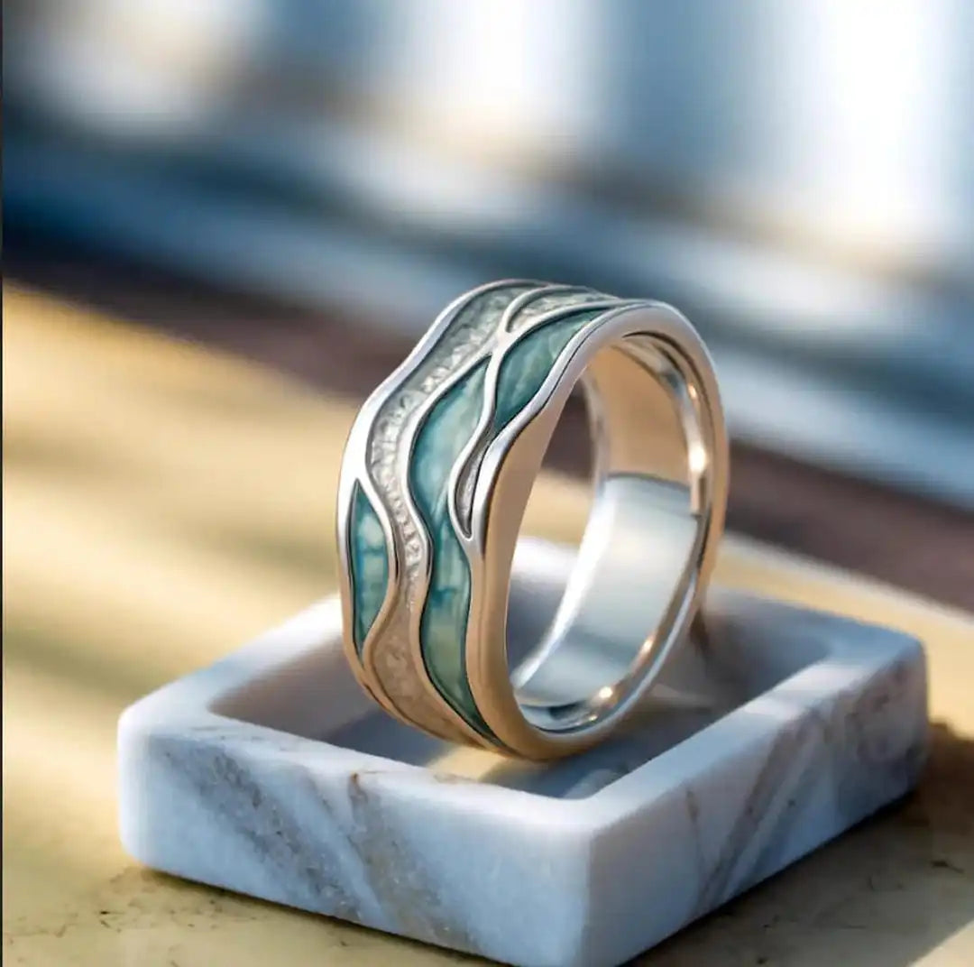 Tirkīza gredzens Seasilver Ripple