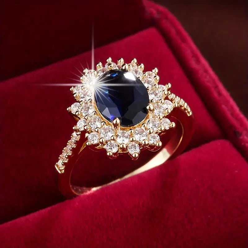 Zelta gredzens Vionne Sapphire