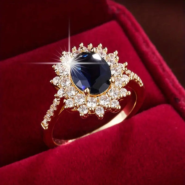 Zelta gredzens Vionne Sapphire